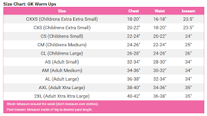 Gk Warm Ups Size Chart Crystallized Couture