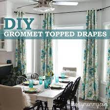 Sew Grommet Topped Drapes The Diy Mommy Diy Drapes Home Diy Diy Window Treatments