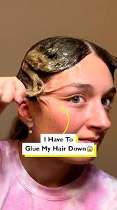 I have to glue my hair down everyday 😱👏