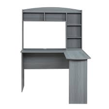 The integrated hutch features three vertical shelves plus 2 top open shelves, perfect for storing books, files or displaying some decorative. Techni Mobili Modern L Shaped Desk With Hutch