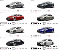 2015 Toyota Camry Colors And Trims Visual Buyers Guide