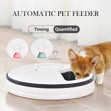 This feeder has the ability to feed up to five wet or dry meals at scheduled times. Detachable Automatic Pet Feeder With Six Meal Grids Voice Timing Dog Cat Dry Wet Food Dispenser 24 Hours Timer Feed Pet Supplies Dog Feeding Aliexpress