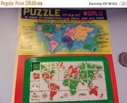 On Sale Sliding Puzzle Map Of The World Tile Slide By Buffysstuff Aa Gift Puzzle Puzzle Game