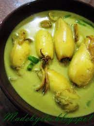 Sotong Masak Lemak Cili Api Memasak Resep Masakan Asia Makanan