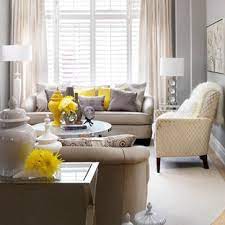 Cream is light and airy. Gray Walls With Blue Furniture Living Room Ideas Photos Houzz