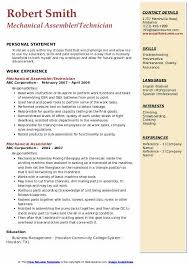 Wow your future employer with this simple cover letter example format. Mechanical Assembler Resume Samples Qwikresume