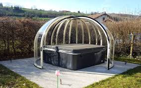 Pour profiter de votre spa extérieur été comme hiver, investissez dans un abri de spa. Abri De Spa Couverture Spherique D Esterieur Et Gazebo Pour Jacuzzi