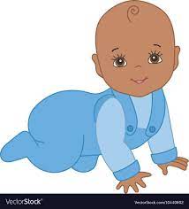 African American Baby Boy Royalty Free Vector Image African American Babies American Baby Baby Art