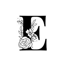 Available for both rf and rm licensing. Botanical Capital Letter E Vector Free Image By Rawpixel Com Tvzsu Floral Letters Floral Typography Alphabet Design