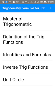 Trigonometry Formulas Pdf Sheets For Iit Jee Mains For Android Apk Download