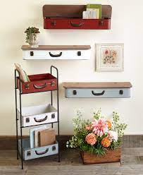 Is is easy to keep your house tidy with our beautiful designer floating and wall shelves ! Vintage Suitcase Organizer Or Wall Shelves The Lakeside Collection