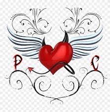 Maybe you would like to learn more about one of these? Angel Devil Management Angel Devil Management Heart With Horns Clipart 4001032 Pikpng