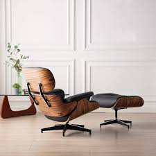 Mid Century Lounge Chair And Ottoman Modern Chair Classic Design Top Grain Leather Palisa Mid Century Lounge Chairs Chair And Ottoman Chair And Ottoman Set
