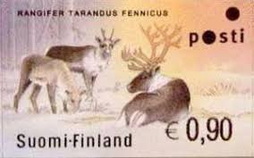 Video shows what finnish forest reindeer means. Stamp Finnish Forest Reindeer Rangifer Tarandus Fennicus Finland Machine Stamps Mi Fi At40 Yt Fi D34 Lap Fi Atm46