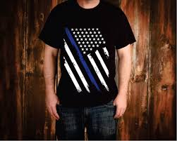 4.5 out of 5 stars. Thin Blue Line Police Weathered Flag Tee Shirt