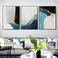 I think using blue on the walls of our homes had a bad rep for far too long small living room in victorian apartment, edinburgh, scotland. Set Of 3 Pieces Modern Geometric Abstract Gold Navy Blue Black Print Painting On Canvas Large Luxury Modern Art Prints Framed Wall Art Abstract Canvas Painting