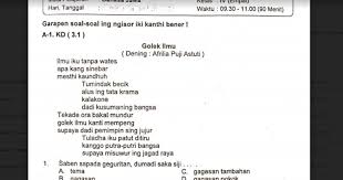 Buku bahasa jawa untuk menunjang kebutuhan berbahasa jawa untuk kelas x(sepuluh) by wulangan 2 : Soal Ulangan Bahasa Jawa Kelas 4 Semester 1 K 13 Sekolahdasar Net