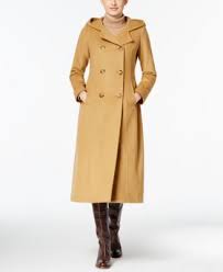 Anne klein, ivory cashmere coat, size 12 in women, nwt. Anne Klein Hooded Wool Cashmere Double Breasted Maxi Coat Macys Com Petite Coat Coats For Women Coat