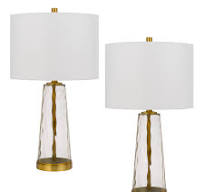 Cal 100W Heber Glass Table lamp. Priced and Sold as Pairs - Amazon.com
