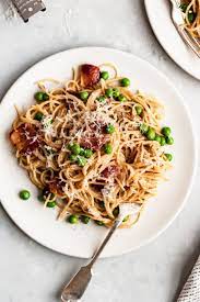 30 Minute Healthier Pasta Carbonara Recipe In 2020 Healthy Pastas Carbonara Pasta Angel Hair Pasta Recipes
