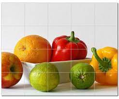 In botany, a fruit is the ripened ovary, together with its seeds, of a flowering plant. Fruit Food Ceramic Tile Mural Kitchen Backsplash Bathroom Shower 400632 Farmhouse Tile Murals By Picture Tiles Houzz