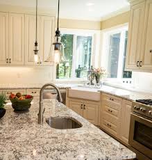 Delicatus white granite installation in pomona, ny. Custom Modern Farmhouse Style Kitchen With Off White Cabinets Granite Counter Tops Farm House Sink Farmhouse Style Kitchen Custom Kitchens Off White Cabinets