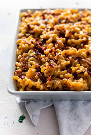 I'm so excited to share this vegan baked mac & cheese recipe with you guys! What Meat Goes With Mac And Cheese What To Do With Leftovers Mac Cheese With Spicy Ground Adding Some Meat Or Other Protein To Your Mac And