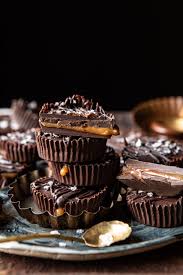 6 Ingredient Milk Chocolate Salted Caramel Cups Half Baked Harvest Recipe Homemade Caramel Chocolate Milk Half Baked Harvest