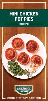 Mini Chicken Pot Pies Sanderson Farms Recipe Mini Chicken Pot Pie Recipes Chicken Pot Pie Pot Pie