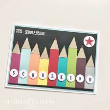 Stifte Karte Zur Einschulung Karten Basteln Abschied Karten Basteln Karten