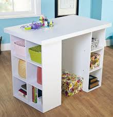 I live in a duplex in which the upper floor has an inclined ceiling. White Craft Table With Storage Thebestwoodfurniture Com