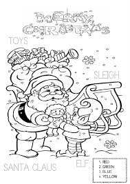 English For Children Christmas Worksheet Inglese