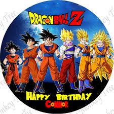 • do not leave it on the cake overnight or put it in the refrigerator. Dragon Ball Z Edible Cake Image Topper Personalised The Monkey Tree