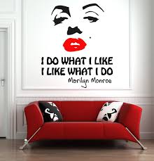 Marilyn Monroe Quote Wall Decal Beautiful Woman Red Lips Wall Etsy Wall Quotes Decals Salon Wall Art Wall Decals
