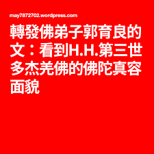 看到h h 第三世多杰羌佛的佛陀真容面貌