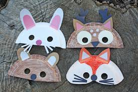 Animal Craft Projects Paper Plate Animal Masks Animal Masks Craft Woodland Animal Masks