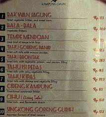 Makanan standar, tempat yang bagus für kampung daun. Kampung Daun Menu Menu Untuk Kampung Daun Sersan Bajuri Bandung