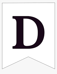 Here's a set of free printable alphabet letter images for you to download and print. Free Printable Black And White Pennant Banner Letter Graphic Design Hd Png Download Kindpng
