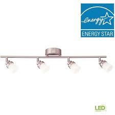 Envirolite Part Evt102027a 35 Envirolite 2 6 Ft Brushed Nickel Integrated Led Track Lighting Kit With 4 Lights Track Lighting Kits Home Depot Pro
