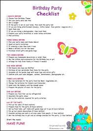Birthday Party Checklist Birthday Party Checklist Party Checklist Birthday Planning