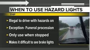 Why Whare And When Use Hazard Lights While Driving In Texas Hazard Lights Drivers Education Driving School