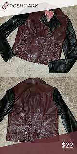 Black And Burgundy Leather Jacket Burgundy Leather Jacket Leather Jacket Clothes Design