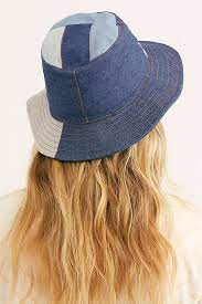 Understated Leather Jean Geanie Patchwork Bucket Hat Exclusively At Free People Bucket Hat Fashion Hat Fashion Denim Design