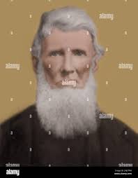 A colorized photograph of Johnny Appleseed, circa 1840s. John Chapman  (1774-1845), better known as Johnny Appleseed, was an American pioneer  nurseryman who introduced apple trees to large parts of Pennsylvania, Ohio,  Indiana,