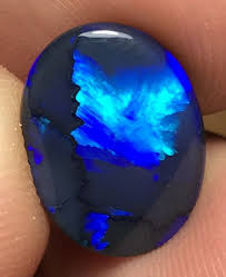 Black And Blue Stones 5 07ct Lightning Ridge Gem Black Opal Lr123 Black Opal Crystals And Gemstones Lightning Ridge Black Opal