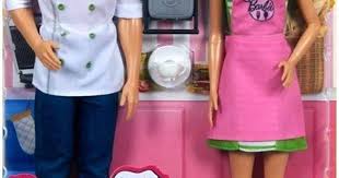 Barbie The Waitress And Ken The Chef 2018 Mattel Playset Fhp64 New Nrfb Ebay American Girl Doll Videos Barbie Fashionista Barbie