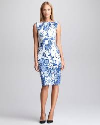 Porcelain Print And Delft Blue Dresses Blue Dresses White Floral Dress