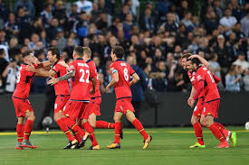 Find adelaide united results and fixtures , adelaide united team stats: Adelaide United Players Celebrate Their Second Goal Against Melbourne Victory Abc News Australian Broadcasting Corporation