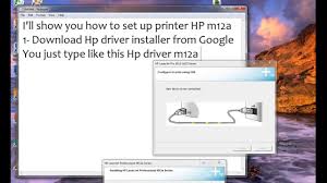 Hp printers are some of the best for home and office use. How To Install Ph Printer M12a Youtube