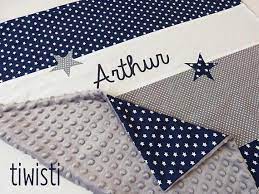 couverture bebe avec prenom bleu marine gris et blanche tuto couture couverture bebe couverture bebe tuto couverture bebe